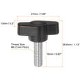 thumbnail image 2 of Uxcell 10 Packs M6 x 16mm Male Thread T/Z Wing Knobs Thumb Screw Clamping Knobs Grip Black, 2 of 5
