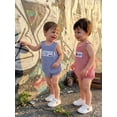 thumbnail image 5 of BemeyourBBs Newborn Baby Boy Girl Summer Clothes Plaid Gingham Bubble Romper Sleeveless Cute Sailboat Embroidery Plaid Print Bodysuit Playsuit Infant Baby Boys Summer Outfit, 5 of 9