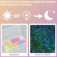 thumbnail image 4 of 1 Set 120G 10 Colors Luminous Frosted Glass Beads Glow in the Dark Round No Hole Mixed Color 1.5~3mm 12g/color, 4 of 6