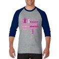thumbnail image 1 of Artix Breast Cancer Support Cancer Awareness People Support Unisex Raglan Baseball T-Shirt, 1 of 4