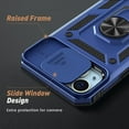 thumbnail image 3 of for iPhone 14 Plus Case with Screen Protector - Slide Camera Cover Phone Case with Ring Stand, Heavy Duty Military Grade Shockproof Rugged Bumper for iPhone 14 Plus Accessories Blue, 3 of 14