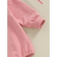 thumbnail image 6 of Bagilaanoe Newborn Baby Girl Oversized Romper Sweatshirt Long Sleeve Bodysuits Letter Embroidery Pullover 3M 6M 12M 18M Infant Casual Tee Tops, 6 of 7