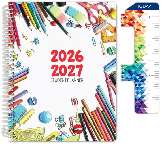 Global Datebooks Elementary Student Planner AY 2026-2027 - Block Style - 8.5"x11" (School Supplies)