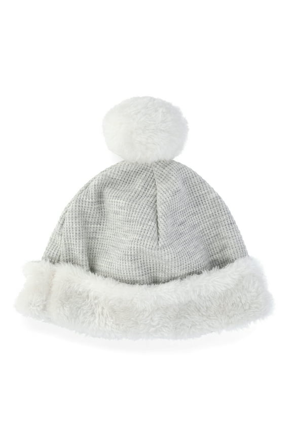 Baby Boys and Girl Knit Beanie with Faux Fur Trim