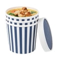 thumbnail image 6 of Bio Tek 12 oz Round Blue and White Stripe Paper Soup Container - 3 1/2" x 3 1/2" x 3 1/2" - 200 count box, 6 of 10