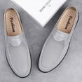 thumbnail image 6 of Spring Summer New Men's Casual Hollow Loafers Slip On Breathable Mesh Leather Flats Boat Shoes Driving Shoes Moccasins, 6 of 11