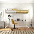 thumbnail image 3 of Novogratz Maxwell Metal Full Loft Bed with Desk & Shelves, Off White/Off White, 3 of 21