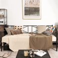 thumbnail image 2 of Marco de Cama de tamaño Individual, sofá Cama de Metal con Soporte de Listones de Acero Resistente, Base de colchón, Cama de Plataforma de Doble Uso para Sala de Estar, recámara, habitación, 2 of 2