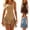 Khaki, variant on Women's Western Fringe Bodycon Mini Dress, Sleeveless V-Neck Party Dress, Country Concert Outfit for Music Festivals & Summer(Blue/M)