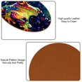 thumbnail image 5 of HemaKayy Set of 6 Decorative Coasters for Drinks, Waterproof Leather Drink Coaster with Double Side Non-Slip Surface for Cup Kitchen Home Housewarming Gift, Round 4.3" - Forest Frog Animal, 5 of 7