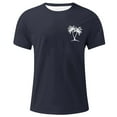 thumbnail image 4 of Dagegui Big & Tall Men's Crew Neck Short Sleeve T-Shirt Casual Loose Fit Tops Palm Tree Graphic Tee Lightweight Hawaiian Vacation Travel T Shirts Navy XXXXL, 4 of 4