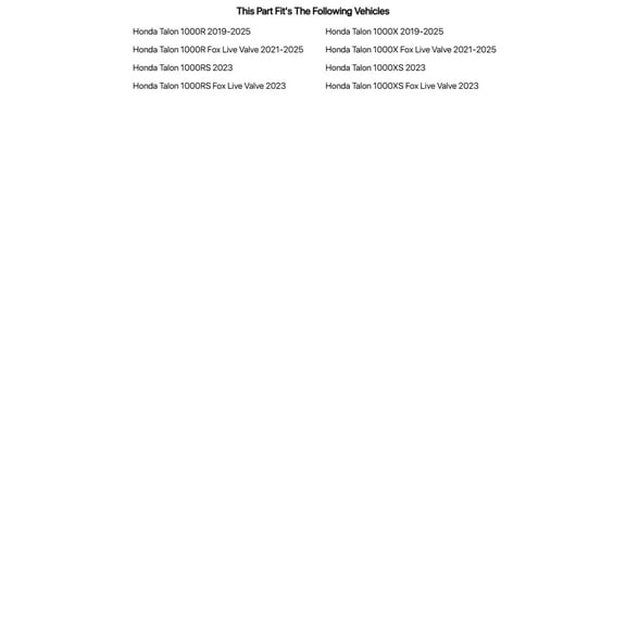 Tusk Spare Tire Carrier For Honda Talon 1000X 2019-2025