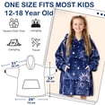 thumbnail image 2 of Catalonia Oversized Blanket Hoodie Sweatshirt for Kids, Wearable Fleece Pullover with Large Front Pocket, Teen Boys Girls Gift, 2 of 6