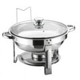 thumbnail image 1 of Réchaud de buffet en Acier Inoxydable, Réchaud d'Hôtel pour la Conservation de la Chaleur, Réchaud Rond pour Restaurant, Réchaud à Alcool, Chauffe-Aliments, 1 of 2
