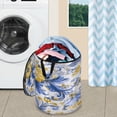 thumbnail image 5 of 50L Large Capacity Foldable Elastic Storage Basket Laundry Basket Detailed Painting, 5 of 7