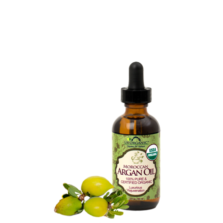 US Organic Moroccan Argan Oil, 100% Pure Certified USDA Organic, 2 oz