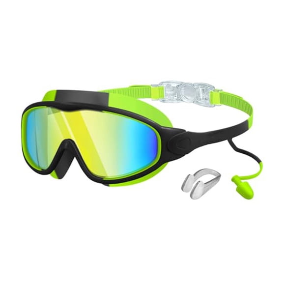 Rodiuiu Kids Swim Goggles with Nose Clip And Earplug Anti-Fog UV Protection Pool Glasses Anti Shattered Lens for Boys Girls