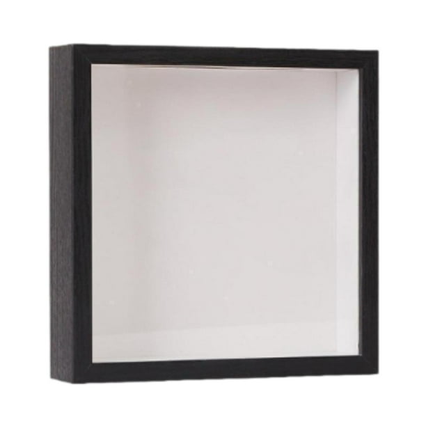 Caja de sombras con marco para billetes de viaje, aventura, organizador de recuerdos, caja de madera para recuerdos 15 cm x 15 cm x 45 cm