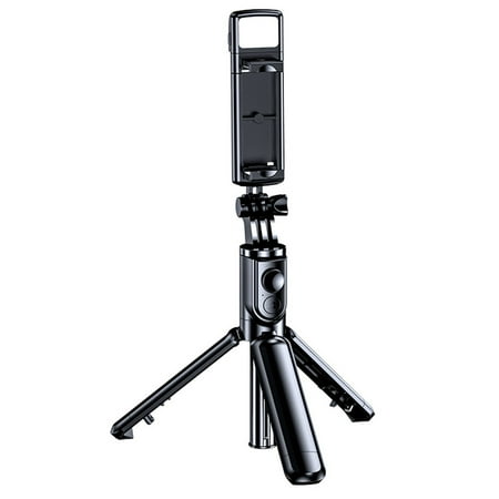 Selfie Stick Tripod, All-in-1 Bluetooth Phone Stand with Remote, Portable Extendable Monopod for iPhone Android, Detachable Light Support