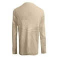 thumbnail image 4 of Wutalume Cardigan Sweaters for Women Soft Lightweight Loungewear Breathable Loose Fit Long Sleeve Travel Top, Open Front Layer for Comfort,Beige L, 4 of 5
