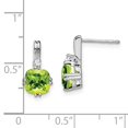thumbnail image 4 of Primal Gold 10 Karat White Gold Peridot and Diamond Earrings, 4 of 4