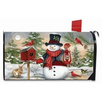 Briarwood Lane Snowman And Friends Winter Large Oversized Mailbox Cover