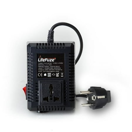 LiteFuze 300 Watts Voltage Converter Transformer Step UP/Down