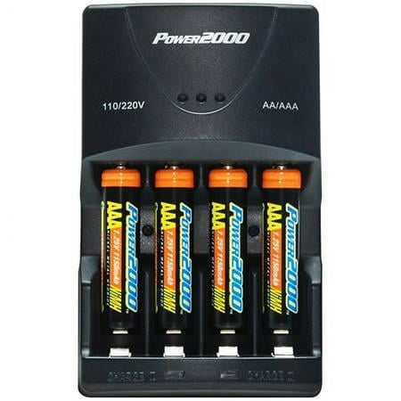 UPC: 0026127650577 | 4 AAA Nickel Metal Hydride (NiMH) 1000mAh Rechargeable Batteries with 110/220V Rapid Battery Charger