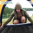 thumbnail image 4 of Wakeman XL Saco de Dormir para Adultos - Saco de Dormir Estilo Sobre para 3 Estaciones con Clasificación de Comodidad 32F y Capucha para Mochileros, Senderismo y Acampada de Wakeman, 4 of 5