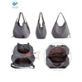 thumbnail image 6 of Deago Fashion Women's Multi-Pocket Cotton Canvas Handbags Shoulder Bags Totes Purses Satchel Travel Bag (Gray), 6 of 7
