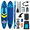 Blue-10'6"×33"×6", variant on Blue 11'×33"×6" Inflatable Stand Up Paddle Board for Recreational Water Use