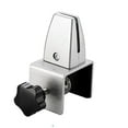 thumbnail image 1 of koolsoo Adjustable Office Table Partition Bracket Divider Glass Screen Pins Clamp Office Manual Silver, 1 of 6