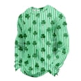 thumbnail image 2 of Dwelliawo St.patrick's Waffle Long Sleeve T Shirt Men Graphic Long Sleeve Waffle Knit Tees Loose Fit St Patricks Day Irish Clover Celtic Cross Flag Print Shirts Round Neck Outfit Army Green S, 2 of 6
