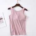 thumbnail image 5 of WBQ Women's Tank Top with Built in Bra Wide Shoulder Strap Camisoles Padded Bra Undershirt Basic Cami Tanks Sleeveless Summer Crop Tops for Workout Sleeping Traveling, 5 of 9