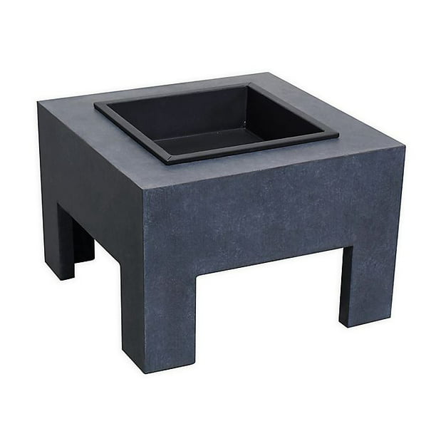Square Modern Wood Burning Fire Pit In, Granite Wood Fire Pit