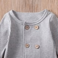 thumbnail image 5 of Seyurigaoka New Infant Baby Girls Solid Romper Cotton Kids Girls Long Sleeve Bodysuits Spring Clothes, 5 of 6
