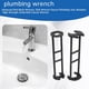 thumbnail image 5 of Llave Universal para Lavabo, Llave para , Herramienta de Plomería para Grifo, Llave Giratoria para Grifo Debajo del de Alta Resistencia, 5 of 10