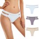 thumbnail image 1 of Gibobby Ropa interior sexy para mujer Paquete de 3 ropa interior de secado rápido de seda de hielo de tiro bajo en forma de T sin costuras para mujer(Negro,G), 1 of 4