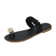 thumbnail image 2 of Floenr Womens Sandals Flip Flops for Women,Women Girls Pearl Flat Bohemian Casual Sandals Slippers Beach Shoes Sliders, 2 of 9