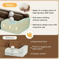 thumbnail image 6 of GAKMCIL 80.4" 2 Seater Modular Sectional Sofa Couches with 2 Ottoma,Soft Fluffy Plush Fabric Bottom Anti-Slip Design,32D High Density Sponge Loveseat Sofa(Chocolate), 6 of 15