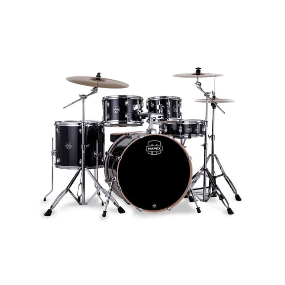 Mapex Venus Complete Drum Set 22 Black Galaxy Sparkle