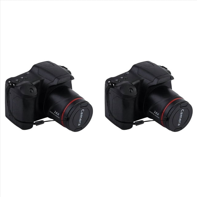 2X Cámara Portátil de Viaje Vlog Fotografía 16X Zoom Digital 1080P HD SLR Cámara Cámaras Fotográficas Antivibración para Transmisión en