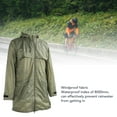 thumbnail image 3 of Veste de Pluie pour Hommes Parka Imperméable et Coupe-Vent Haute Visibilité Design Non Étouffant Capuche Réglable Veste de Pluie Extensible, 3 of 7