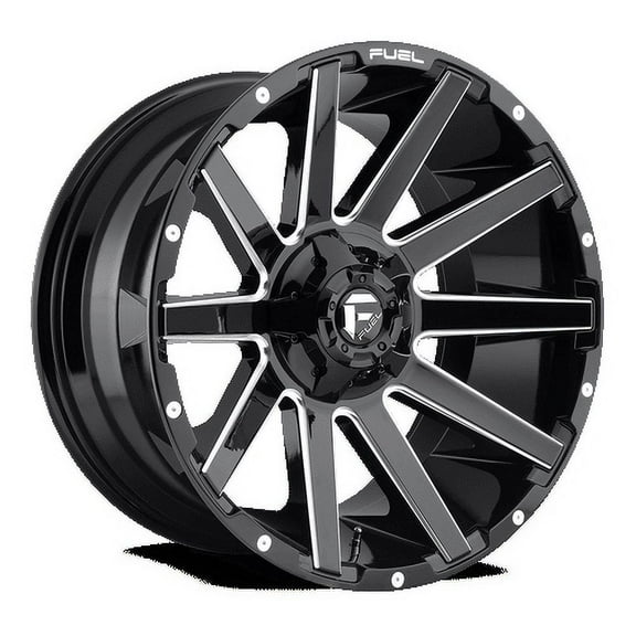 Fuel 1PC Aluminum Rim D615 CONTRA 20X10in Gloss Black Milled Finish, D61520002647