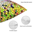 thumbnail image 3 of Pofeuu Colorful Tie Dye Stained Glass 3 Print Double-sided plush pillowcase Square Throw Pillow Covers Pillows Cover for Living Room Bedroom Sofa Couch Cushion Cover（No pillow core）-24"x24", 3 of 7