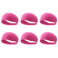 thumbnail image 1 of Banda para el sudor en la frente, antideslizante, transpirable, de alta elasticidad para hombres y mujeres (rojo rosa), 1 of 5