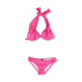thumbnail image 1 of Bikini de 2 piezas para mujer Hurley Halter Side Tab Rosa Pequeño, 1 of 2