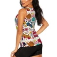 thumbnail image 3 of Balery London Symbols Camiseta sin mangas estampada ligera para mujer, tops de entrenamiento sin mangas, camisetas de yoga transpirables de secado rápido.-XX-Large, 3 of 7