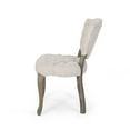 thumbnail image 3 of Noble House Crosswind 33.75" Fabric Dining Chairs , Set of 2, Beige, Brown Wash, 3 of 7
