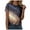 Brown, variant on vigerkar Cute Tops for Women Galaxy Space Print Petite Shirts Casual Short Sleeve Crewneck Graphic Tees Blouses (Navy, S)